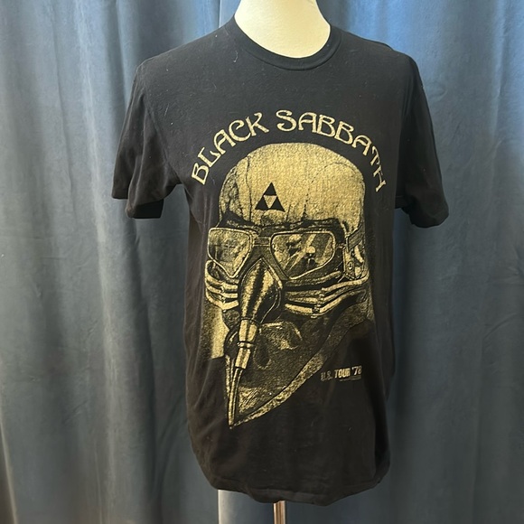 Black Sabbath Tops - SOLD Black Sabbath US Tour 78 Reproduction Black Shirt Sleeve T-Shirt Medium EUC